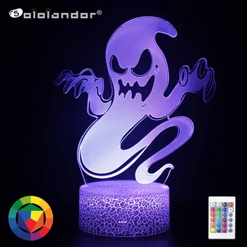 

Newest Kid Light Night 3D LED Night Light Creative Table Bedside Lamp Christmas Eve Ghost light Kids Gril Home Decoration Gift