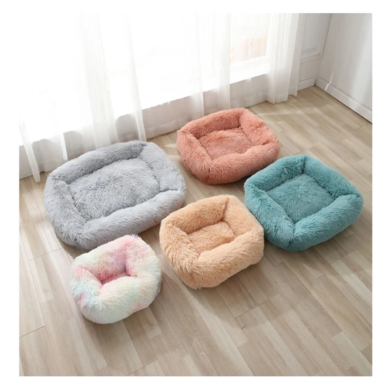 TM Pet Bed Elevin Warm Dog Cat Beds House Cushion Mat Pad Basket Nest Soft Rectangular Lounger 