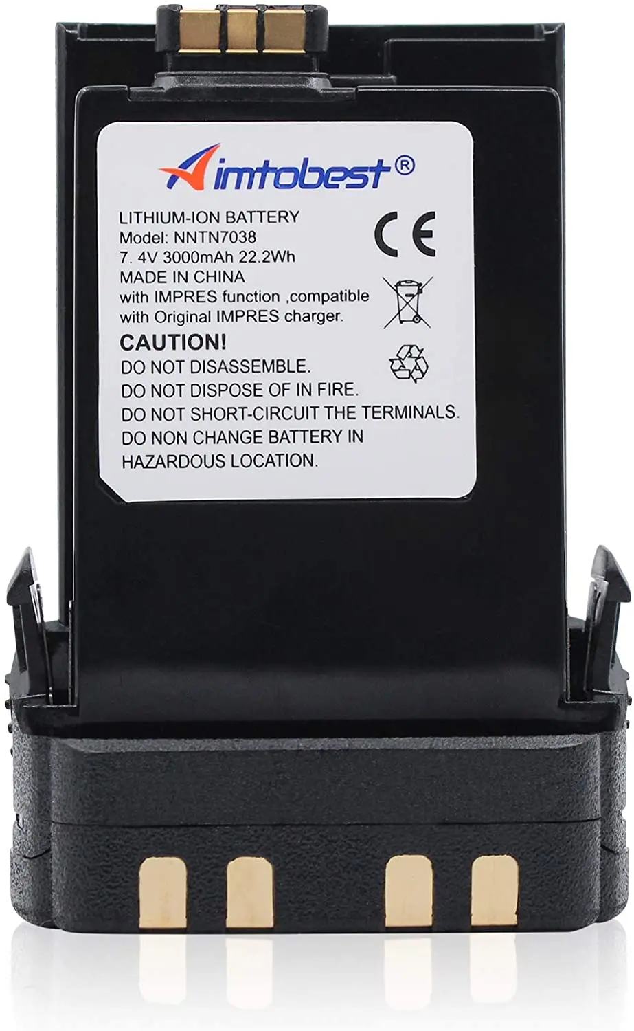 thumbnail image 2 of PMNN4487 4900mAh Battery For Motorola APX7000, APX6000, APX8000, SRX2200 Radios - Non-IMPRES, 7.4V Li-Ion Replacement 2 of 13