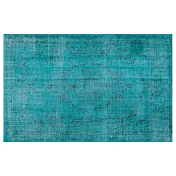 

Handmade Turquoise Vintage Overdyed Turkish Area Rug 164x261 Cm-5'5''X8'7''