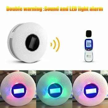 

Carbon Monoxide Alarm CO Smoke Detector Stable Security LED Display Gas Sensor