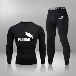 Gym Fitness Jogging Sportswear Quick Dry Men's Thermal underwear Sets Running Compression Sport Suits Basketball Tights Clothes