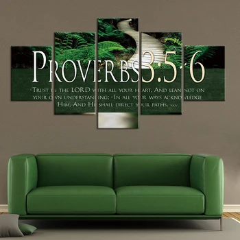 

Modern Style Bible Verse On Multi Canvas Painting Proverbs Poster Print Decor Wall Art Pictures Home Decor Bedroom