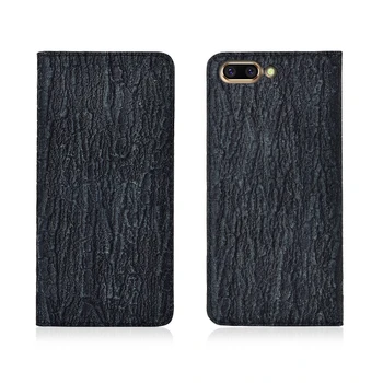 

Bark Pattern Genuine Leather Magnetic Flip Phone Case For OPPO R11 Plus/OPPO R11/OPPO R11S Plus Phone Cover Card Slot Holder
