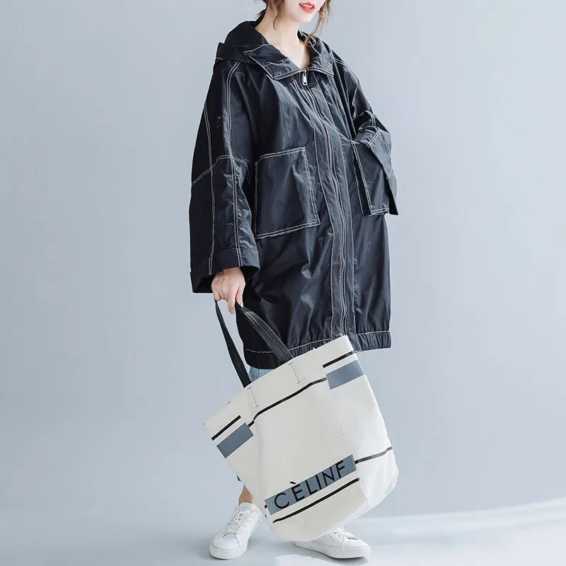 

2019 Autumn New Products Large Size Dress Korean-style Literature And Art Fat Mm Batwing Shirt Coat If8713