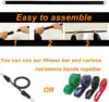 Workout Bar Fits All Resistance Bands with Clip Portable Resistance Bands Exercise Bar for Fitness Home Gym Workout Full Body 4