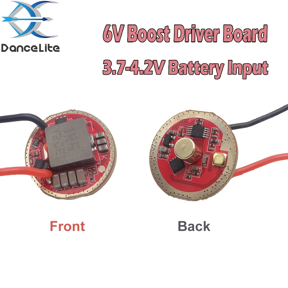 1pc Diy Flashlight 22mm Output 6v Boost Driver Circuit Board For Xhp70
