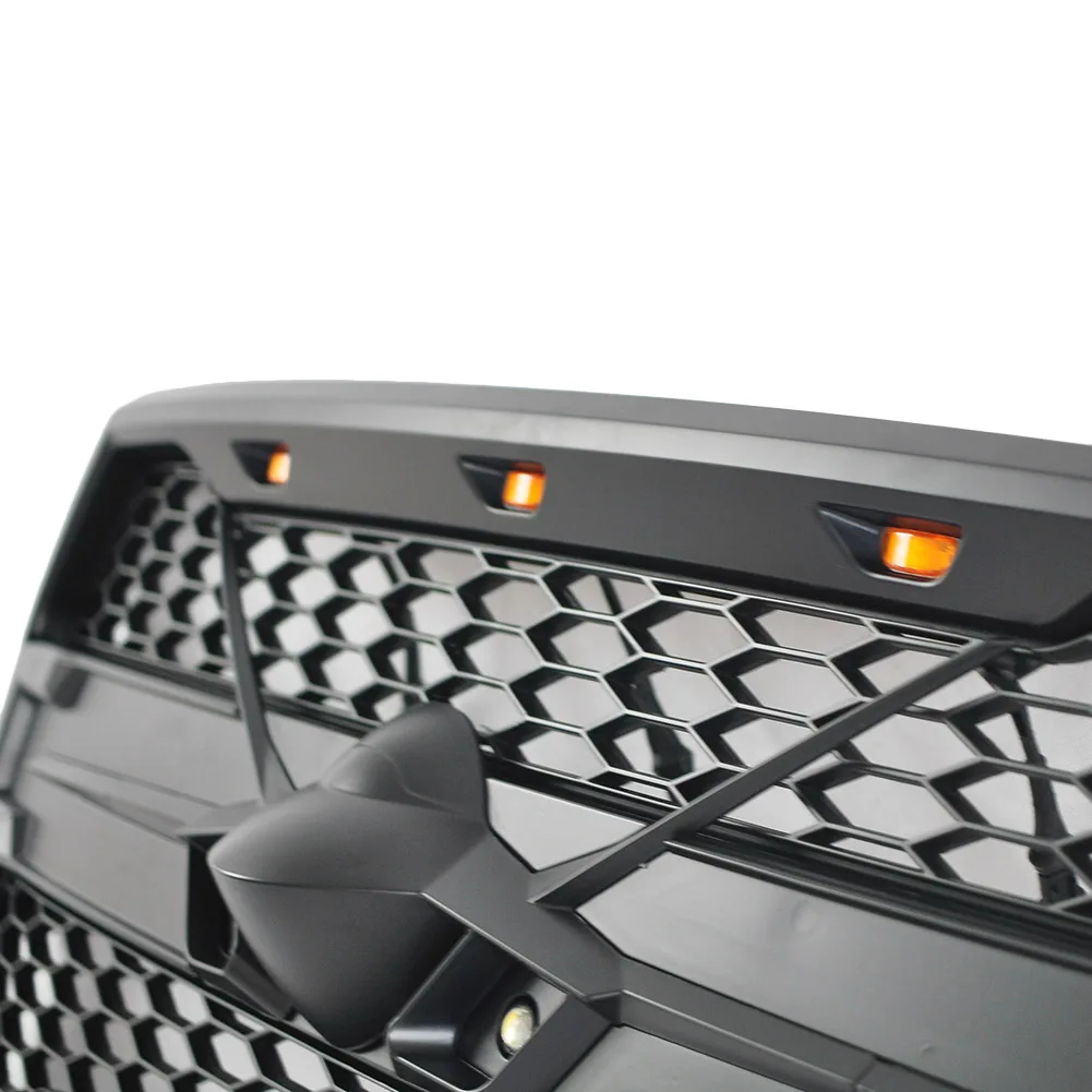  For Ford F150 Car Front Bumper Grille Raptor Style Grill Replacement w/ LED Light F-150 2015 2016 2