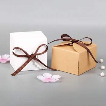 

10pcs Kraft Paper Candy Boxes Candy\Cake\Jewelry\Gift\chocolate\Party Packing boxes Cardboard Gift Packing Boxes Brown Gift Box