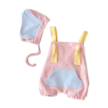 

Baby Newborn Summer Spring Clothes 100% Cotton Romper+Cap 2Pcs Infant Boy Girl Clothing Baby Summer Clothes Outfits 0-24M