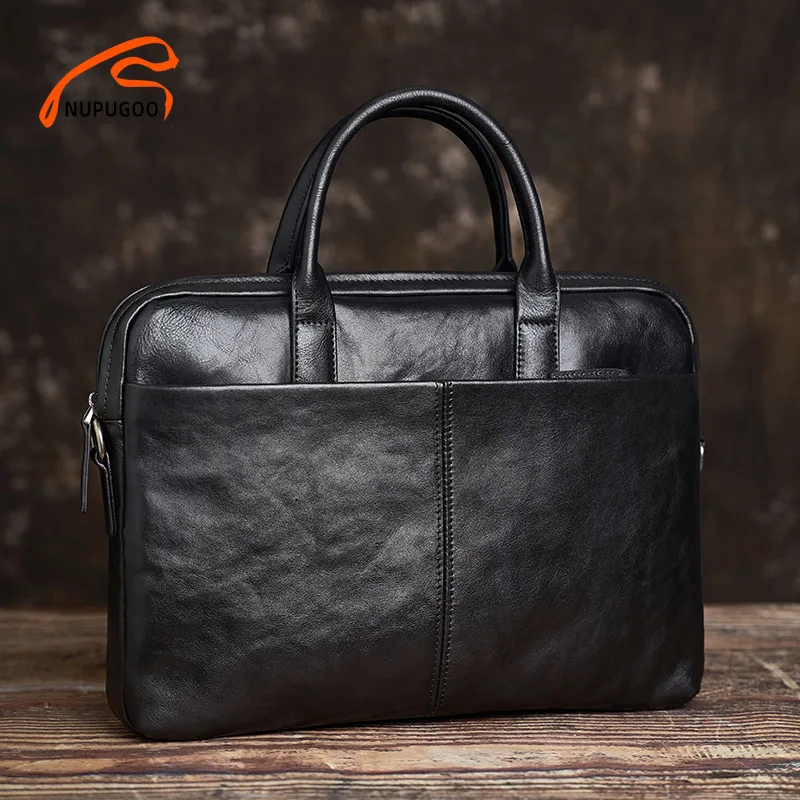 Color : Gray BVilage Mens One-Shoulder Bag with Head Layer Cowhide Genuine Leather Business Briefcase 