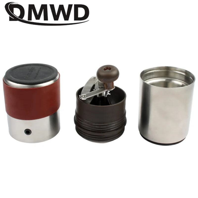 DMWD ручная черная кофеварка машина для эспрессо мини кофемолка зерен уличная