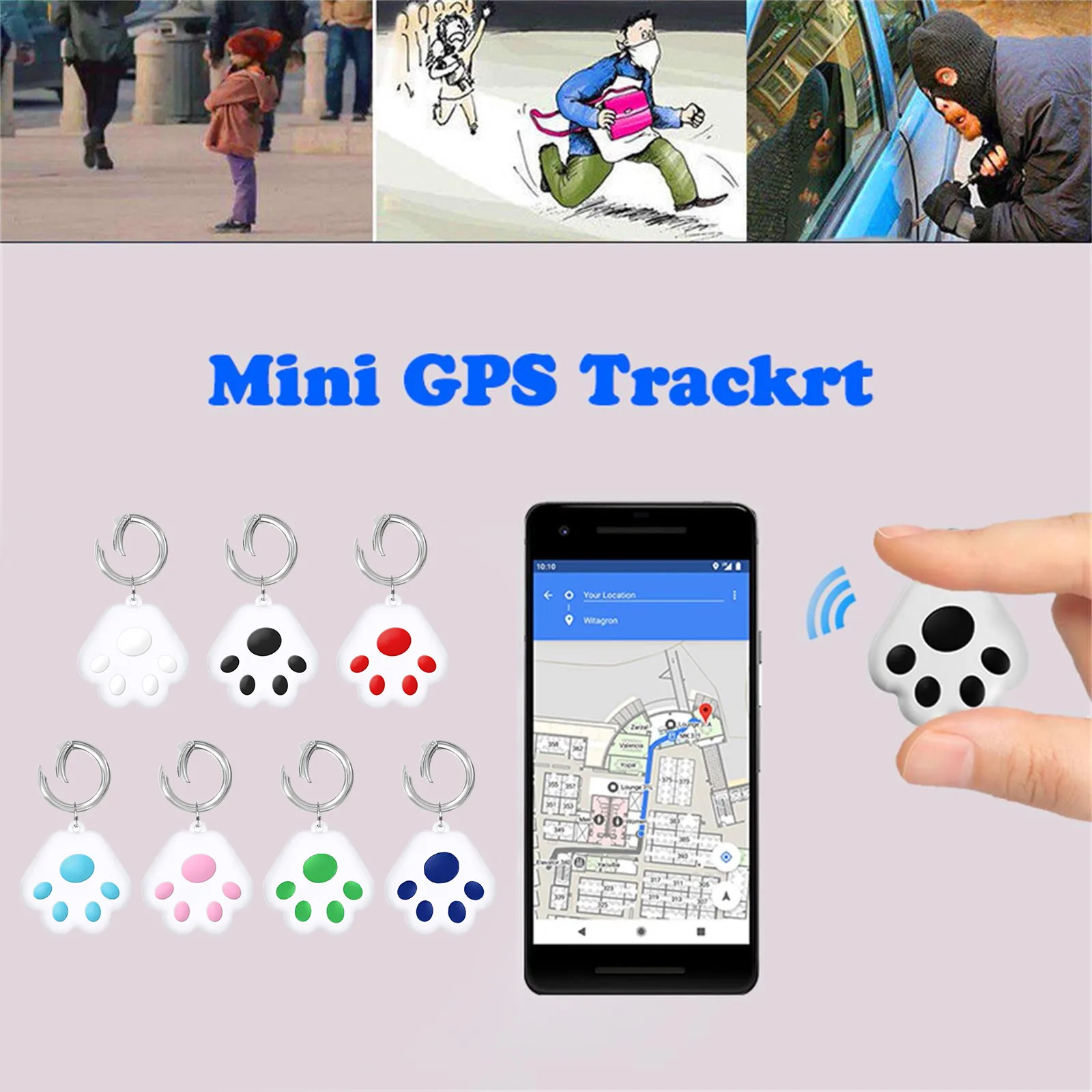 Tracker Key Finder Smart Anti-Lost Device Waterproof GPS Locator Keyfinder Localizado Alarm For Kids Pet Dog Cat Wallet Ba
