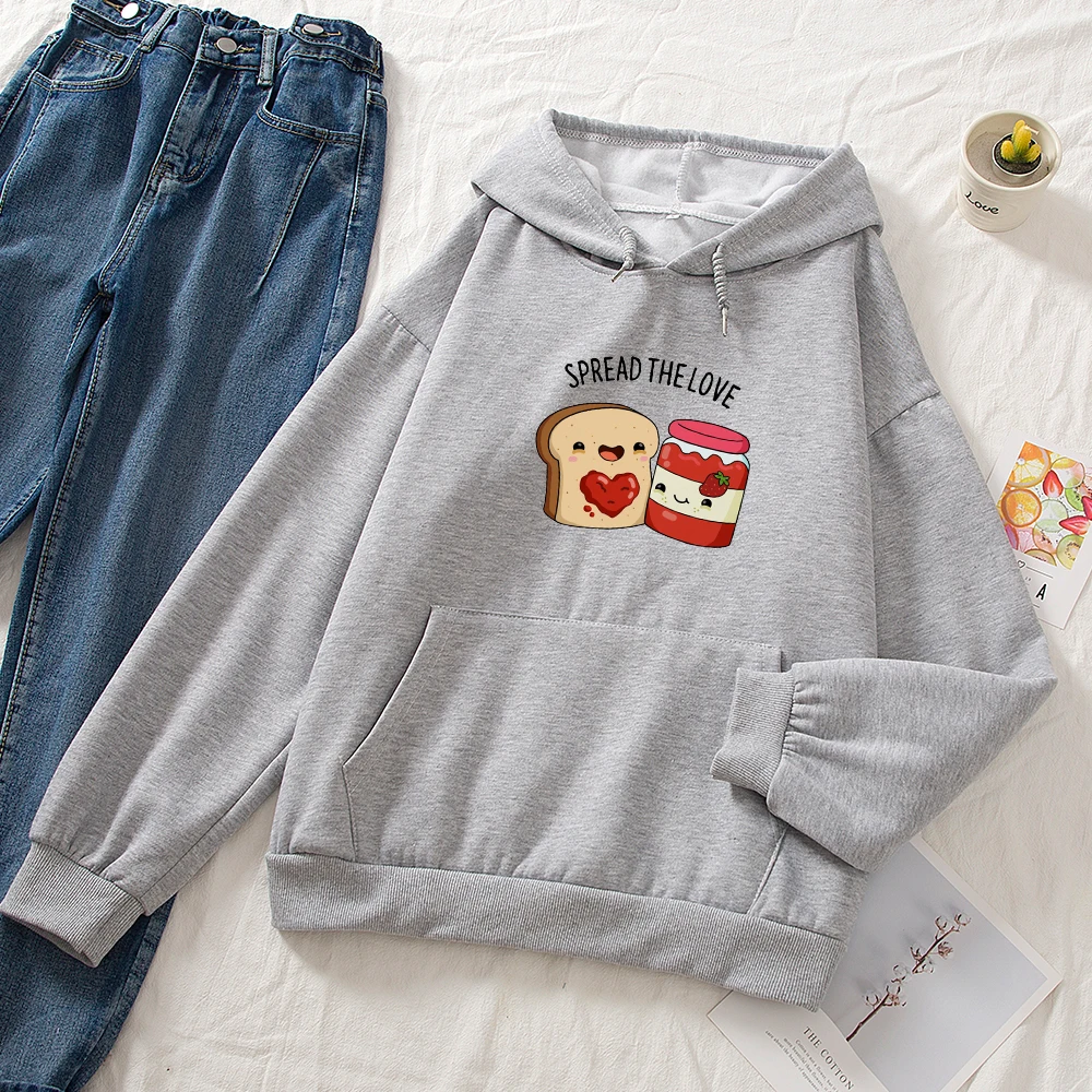 

Womens Sweatshirt Oversize Femme Cute Hoodies Korean Women Kawaii Sweet Hooded Lady Cotton Long Sleeved Jumper Bluzy Damskie