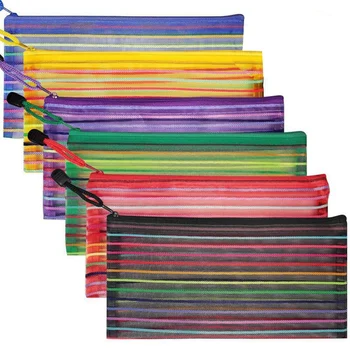 

HOT-40 Packs Zipper Bag Pencil Bag Office Supplies Multi-Purpose Travel Bag Cosmetics Travel Accessories Multicolor