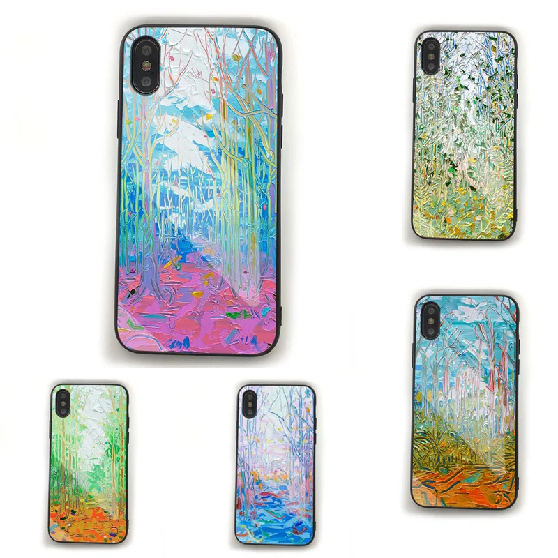 Чехол для iPhone 12 7 8Plus X 11 Pro XSmax XR 2020 из закаленного стекла на заказ с рисунком дерева
