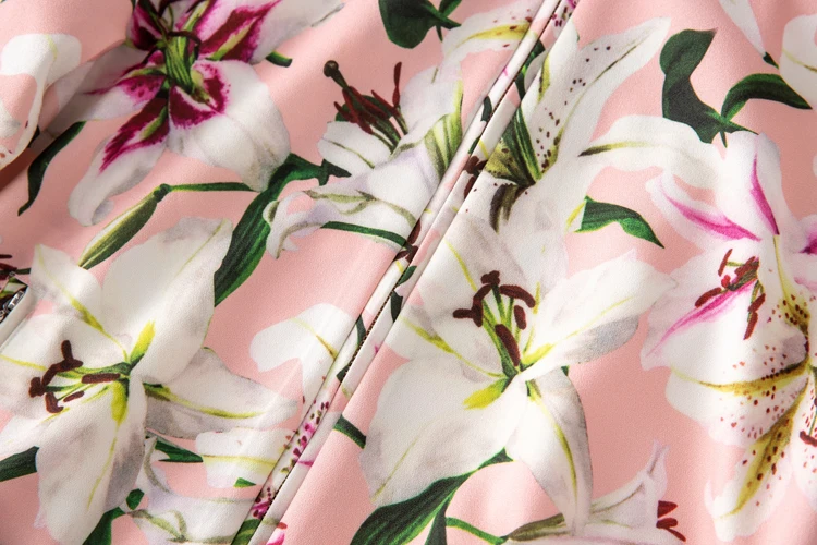 SEQINYY/повседневный комплект г., весенне-осенняя Новая модная куртка в полоску с длинными рукавами+ эластичные тонкие брюки романтичный костюм с цветами лилии