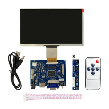 

7inch Remote Control Driver Board 1024x600 USB Monitor Screen Kit Plug And Play Mini Computer IPS HDMI VGA 2AV For Raspberry Pi