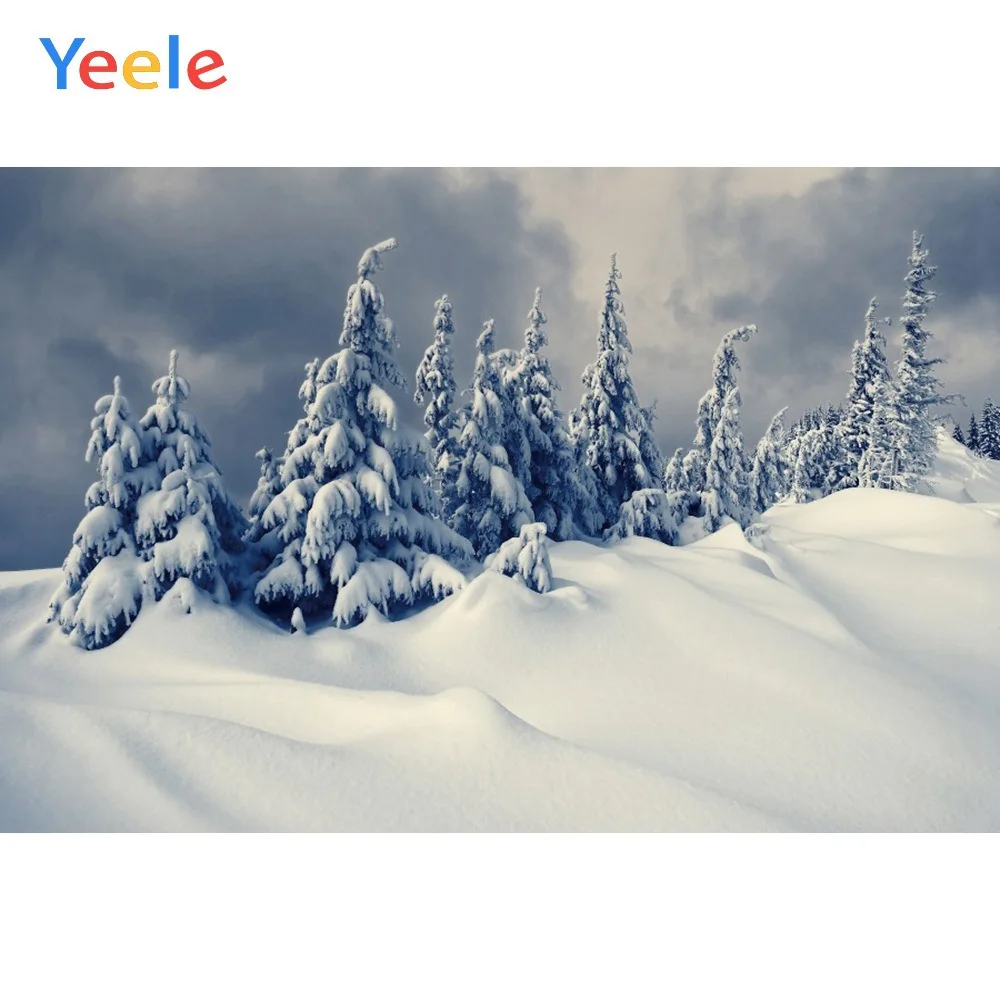 NBK26596 Yeele Winter Landscape Snow Pine Nice Sky Sunshine Photography Backdrop Personalized Photographic Background For Photo Studio - Цвет: NBK26596