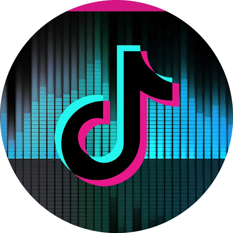 InMemory круглый фон черный белый музыкальный символ tok tik Дети вечерние фотобудка
