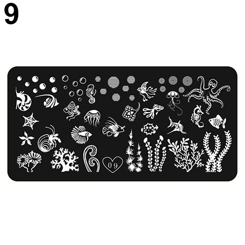 Nail Art Printing Image Polish Stamp Plate Scraper Stamper Manicure DIY Template Beauty& Health The nail stencil could recycle - Цвет: 9