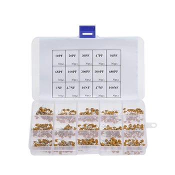 

450PCS 10pF-100nF Ceramic Capacitor Assortment Box Kit Range 15 Value 1NF/4.7NF/10NF/47NF/100NF