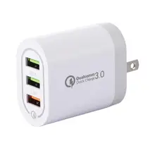 

Portable Travel 3 USB Port QC 3.0 Fast Charging Wall Plug-in Charger Adapter
