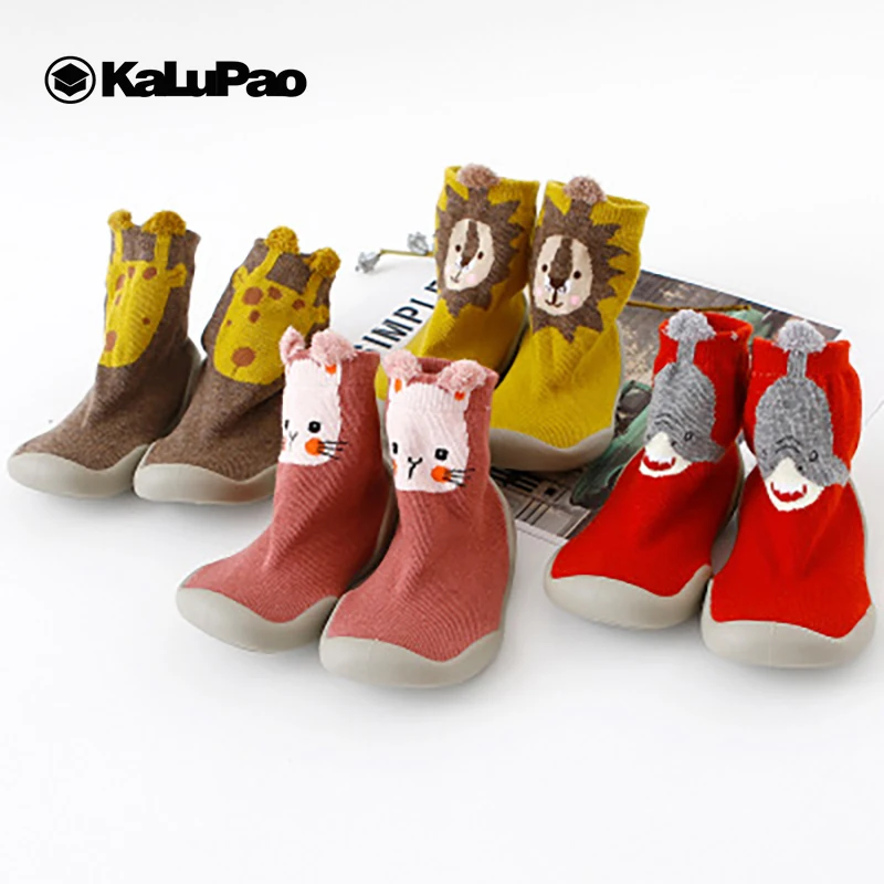 

Kalupao baby toddler shoe baby shoes non-slip fox tiger thickening shoes sock floor shoes Foot Socks Animal style