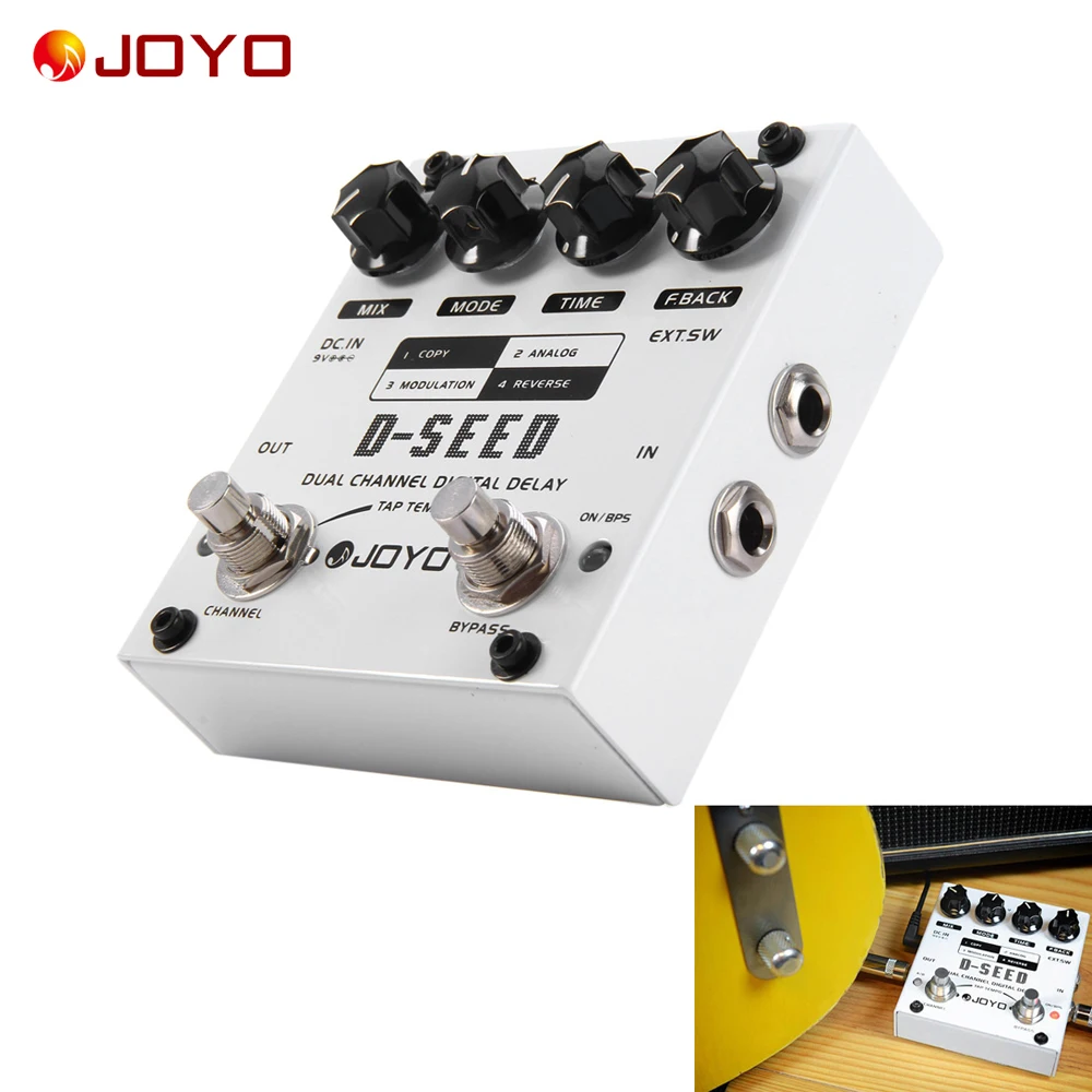 JOYO D-Seed педаль эффектов для электрогитары двухканальные цифровые гитарные педали с эффектом Delay с четырьмя режимами аксессуары для гитары