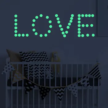 

DIY Luminous Star Dots Bedroom Baby Kids Room Decal Glow at Night Fluorescent Dreamlike Home Decoration Glow In Dark Toy