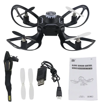 

RC Helicopters 2.4G Glove Sensing Drone Simple Folding Small And Portable Remote Control Drones Quadcopter Toys 2020