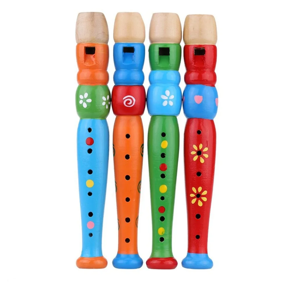 6 отверстий портативный деревянный пикколо-флейта звук музыкальный инструмент раннее образование игрушка подарок для детей