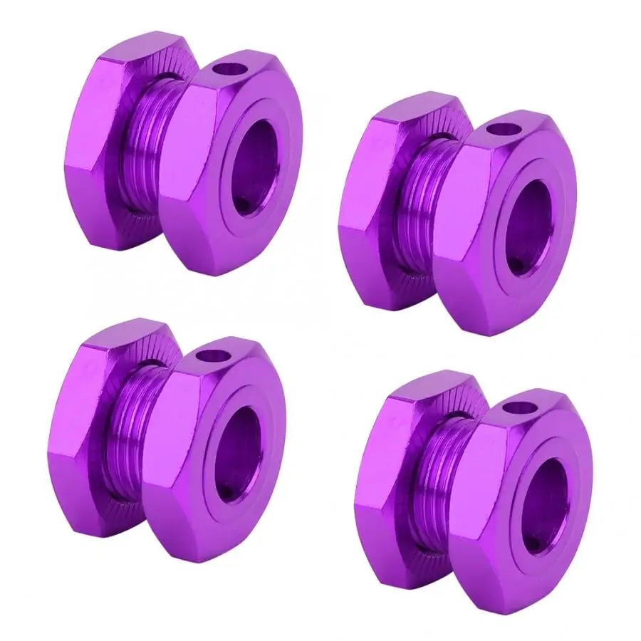 4 piezas RC Hex Driver 17 мм aleación de aluminio rueda шестигранный acoplador accesorio Kit para HSP 1/8 crawler Co|Детали и