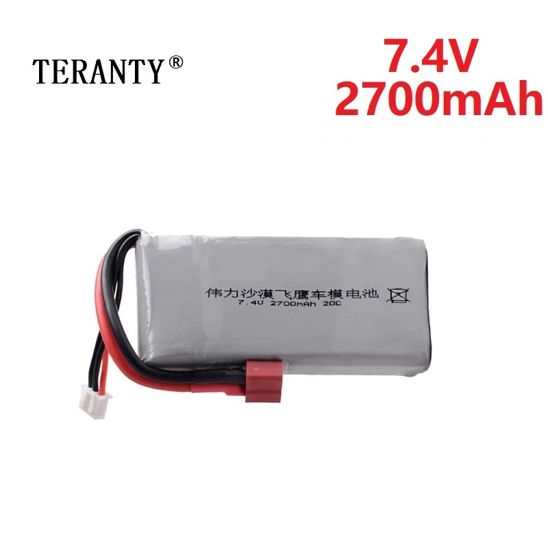 Обновленный 2700mah для Wltoys 12428 12423 RC четырехколесный Внедорожник 2s 7 4 v Lipo