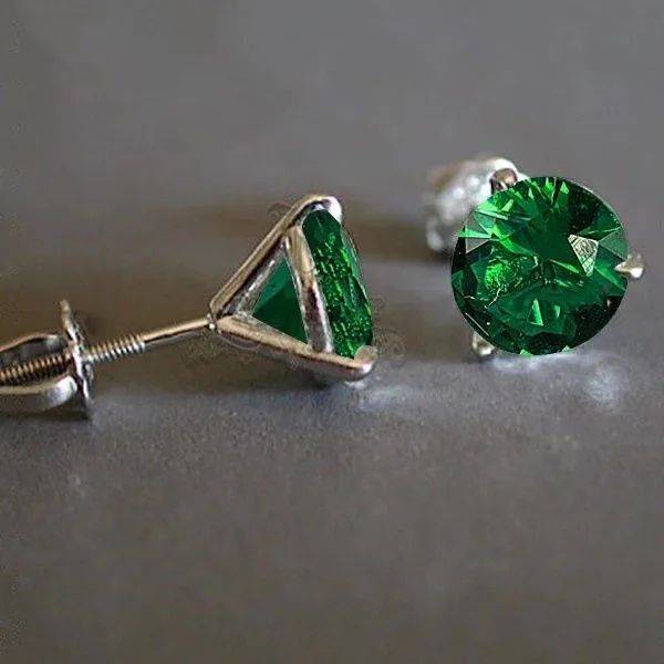 Orecchino granato argento sterling 925 massiccio taglio ovale