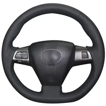 

Hand Sew Black Artificial Leather Car Steering Wheel Cover for Toyota Corolla 2011 2012 2013 RAV4 2011 2012