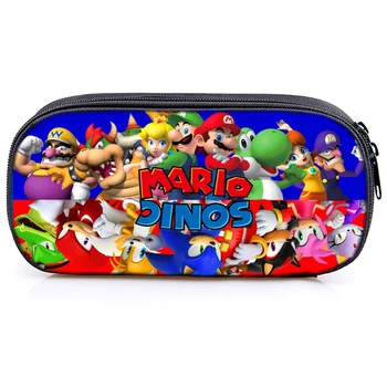 

Sonic&Mario Pencil Case Student Boys Girls Stationery Bag Fashion Cute High Quality Pen Holder Box Daily Kids School Supplies