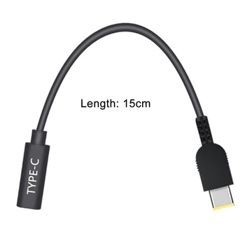 

65W USB C PD Type C Female to Slim Tip Power Charging Cable for -Lenovo Thinkpad