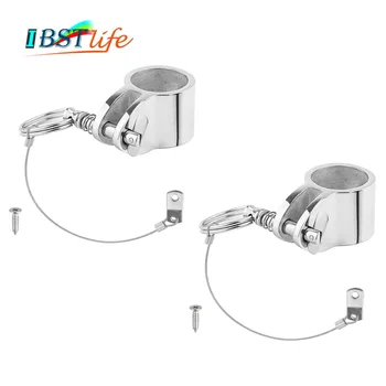 

2PCS Stainless Steel 316 Jaw Slide Clamp with Quick Release Pin 1 inch 25mm Bimini Top Hinged Slide Fitting Hardware Marine Boat