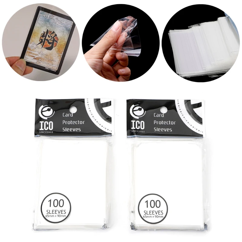 

OOTDTY 200 Self Adhesive Card Protector Sleeve 65x90mm For Magical Gathering Board Game