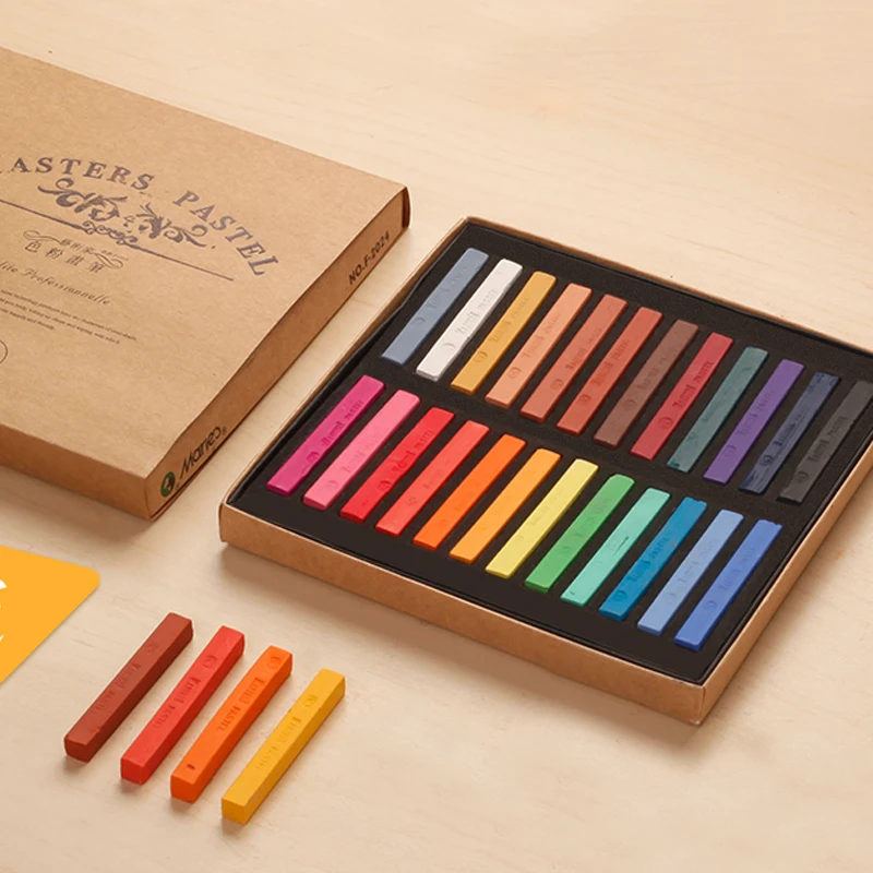 Художественная живопись цветная меловая пудра Кисть Мел палка для волос офисные школьные наборы для рисования креативный карандаш для рисования мел пастели - Цвет: 24 color
