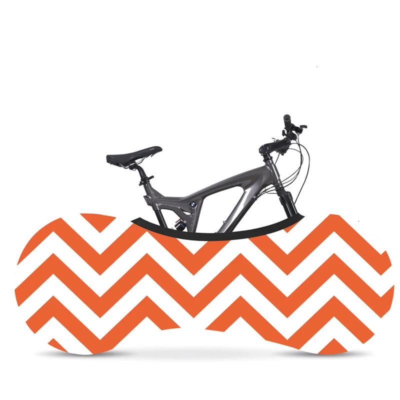 Крытая высокоэластичная Пылезащитная Крышка для горного велосипеда, защита от царапин, чехол с геометрическим рисунком для велосипедных колес, пылезащитная крышка