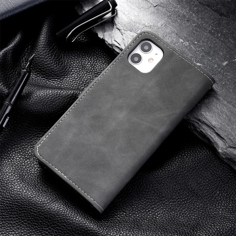 Leather Tricolor Stitching Flip Case For Xiaomi POCO M3 X3 NFC Redmi 9A 9C Note 8T 9T 9S Pro Max Mi 11 Note 10 Lite Wallet Cover