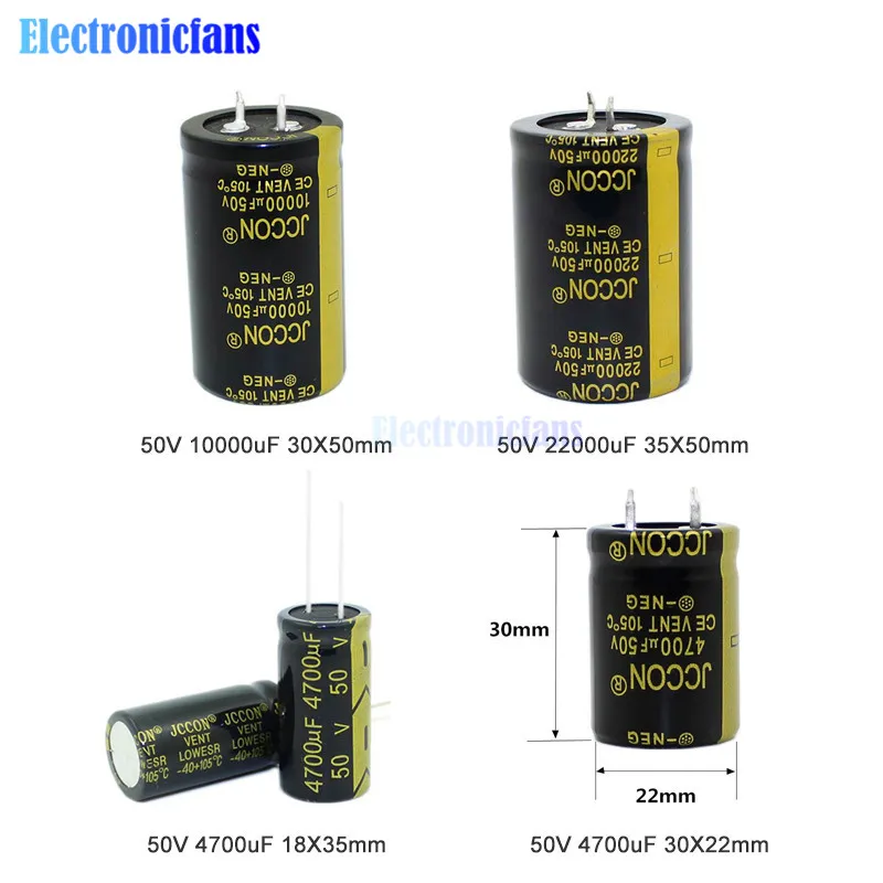 

Electrolytic Capacitor 50V 4700uF 10000uF 22000uF Aluminum Electrolytic Capacitor High Frequency Low ESR Through Hole Capacitor