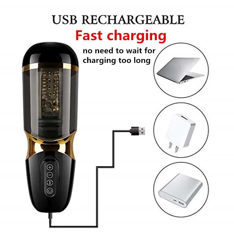 Vibrations Automatic Piston Rotating Sucking Male Masturbator Cup Artificial Vagina Real Pussy Sex Toys For Men