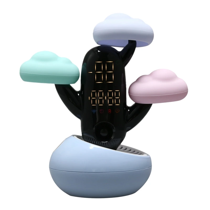 

Digital Intelligent Alarm Clock Cloud Sound Temperature Glowing Desktop Clocks Home Unisex 1800Mah 3W Dc 5V