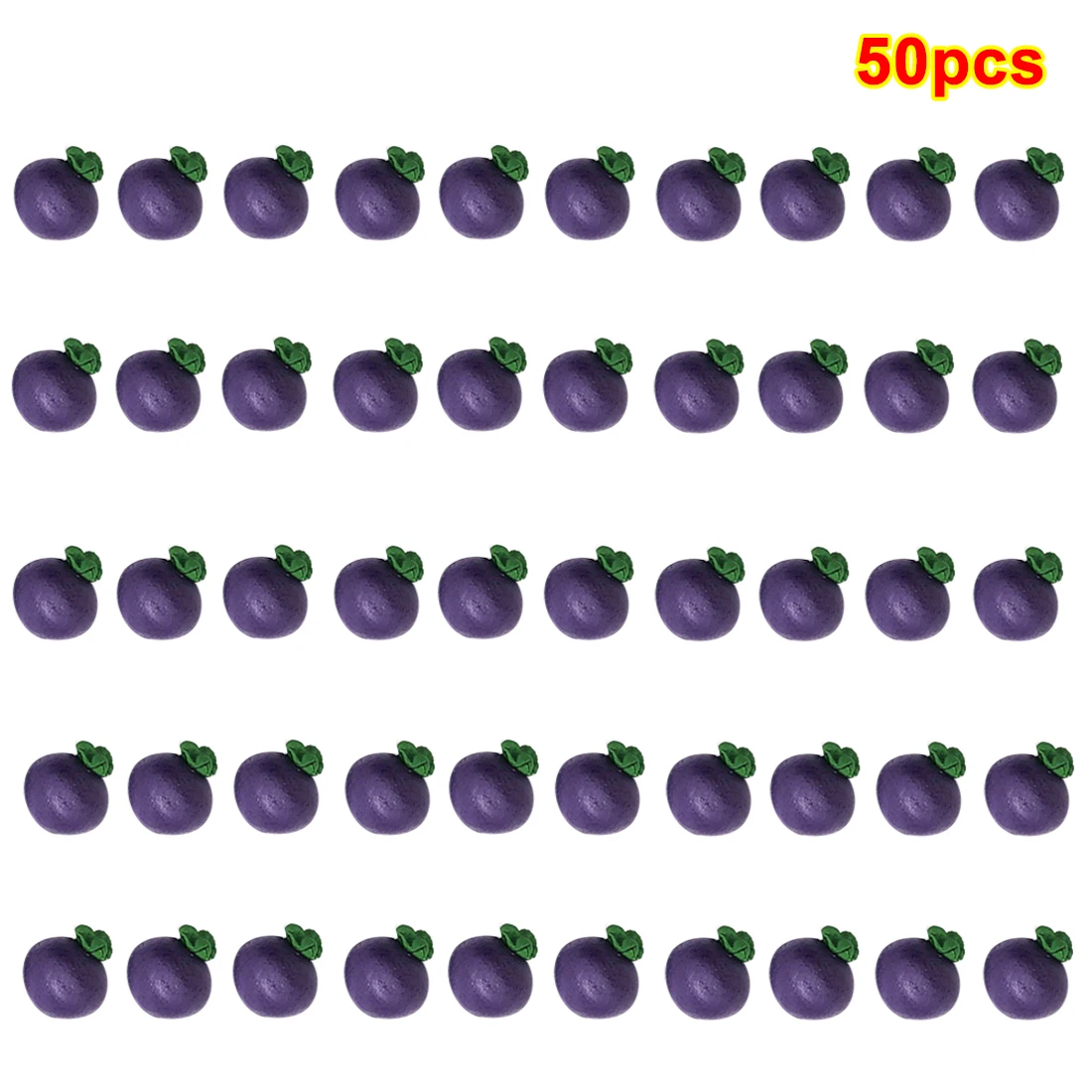 

50Pcs Miniature Fruit and Vegetable Toys Model Kitchen Food Decoration for 1:12 Dollhouse Model Building Kit- Mangosteen