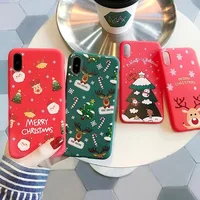 Cartoon Kerst Telefoon Case Voor Iphone 13 12 11 Pro Max 7 8 6 6S Plus Kerstman Case voor Iphone Xr X Xs Se 2020 Mooie Terug
