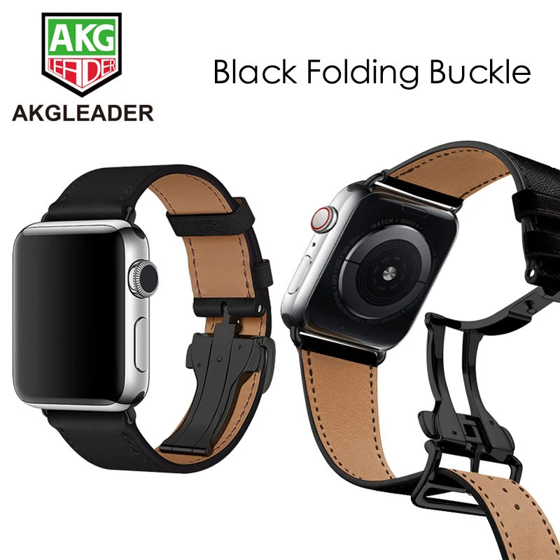 Кожаный ремешок AKGLEADER для Apple Watch Series 5 4 40/44 мм 3 2|Ремешки часов| |