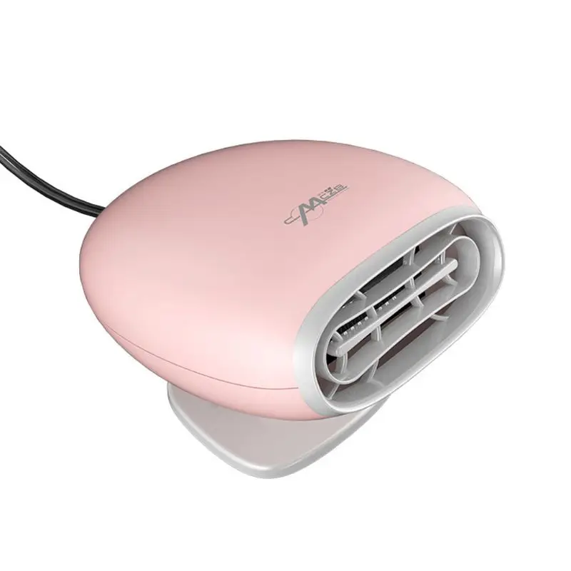 Круглая головка Mini Портативный автомобильного обогревателя автомобиля 12V автомобильные электронные поворотный - Название цвета: pink